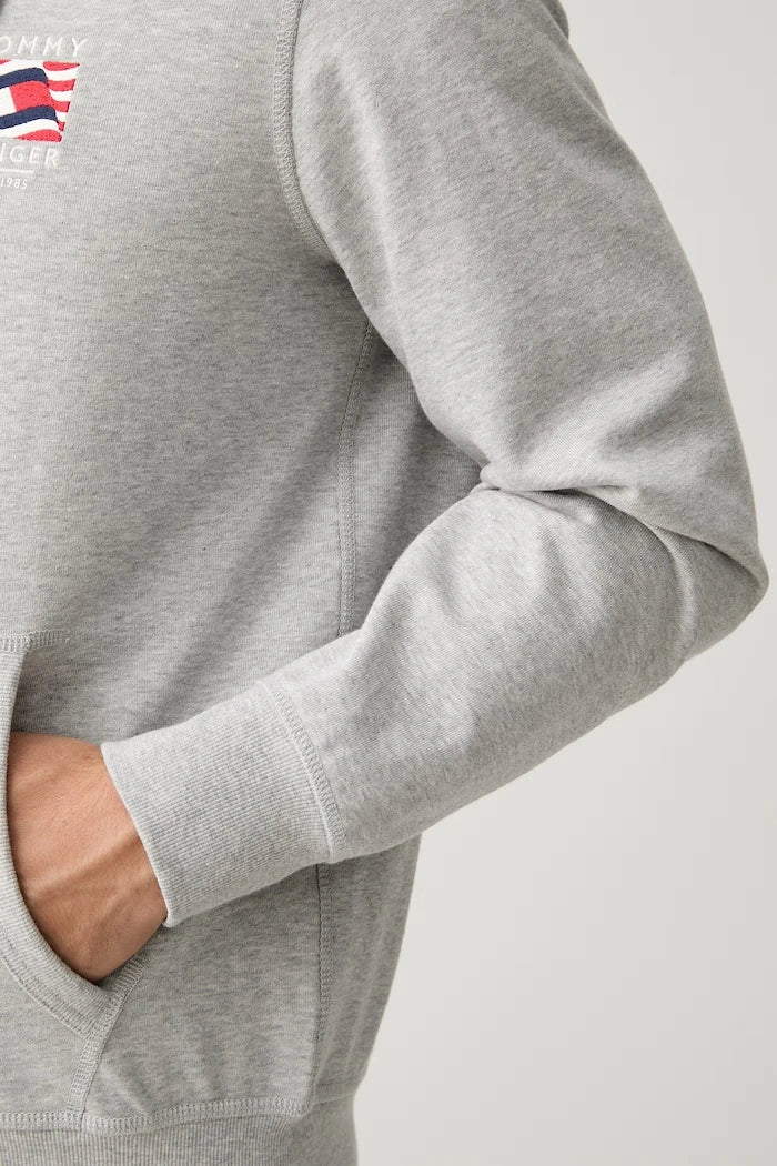Tommy Hilfiger kapüşonlu erkek pamuklu sweatshirt