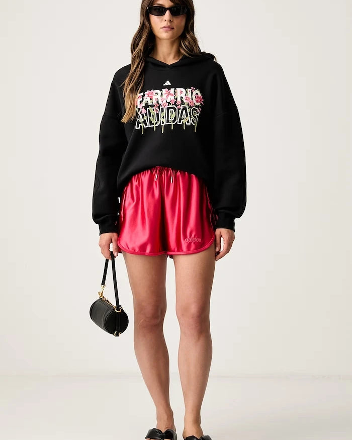 adidas x Farm Rio pamuklu kapüşonlu kadın sweatshirt
