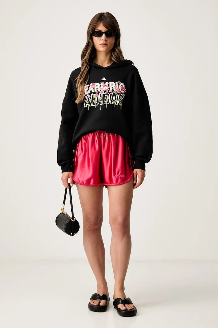 adidas x Farm Rio pamuklu kapüşonlu kadın sweatshirt