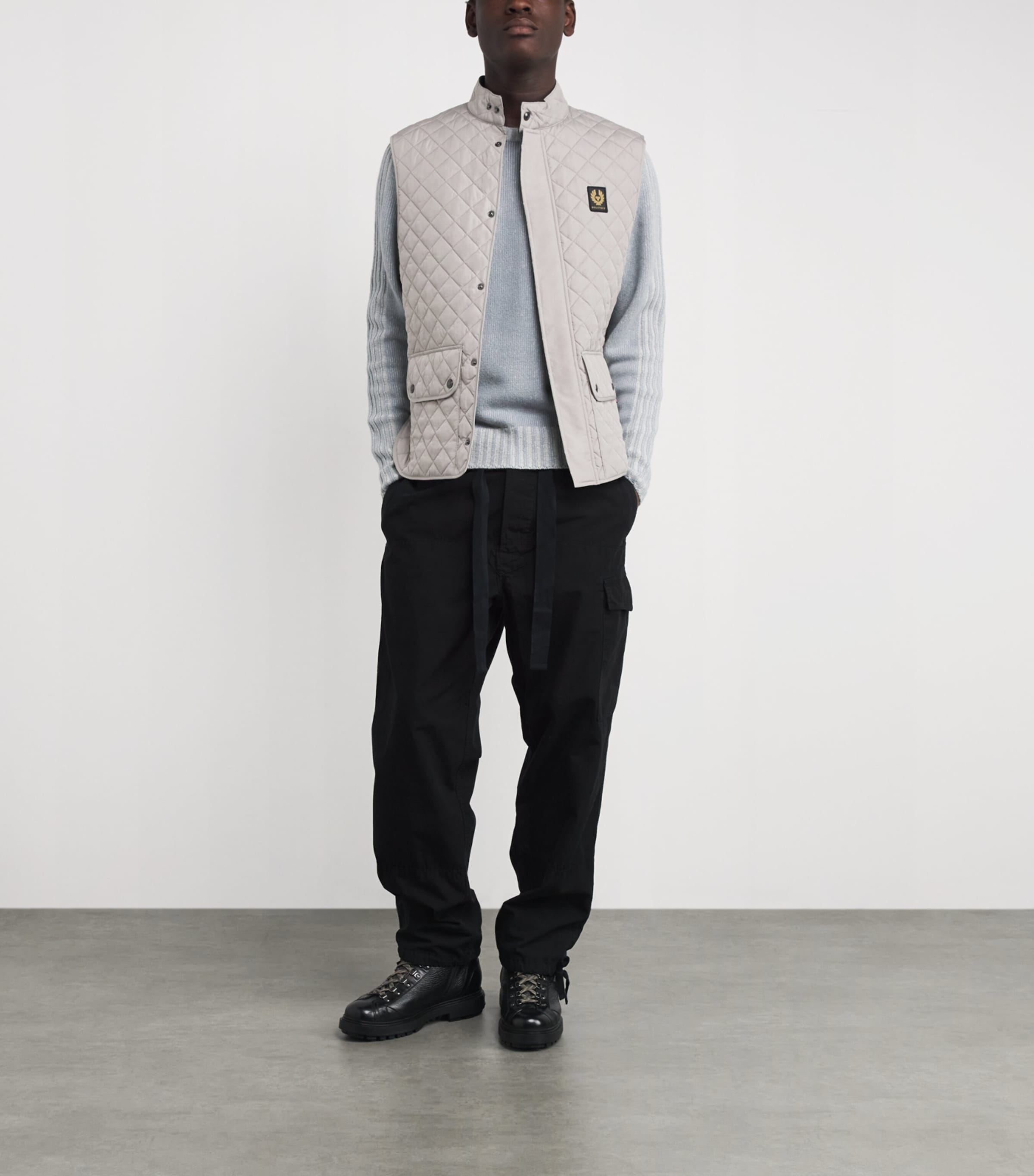 Grey Quilted Icon Gilet