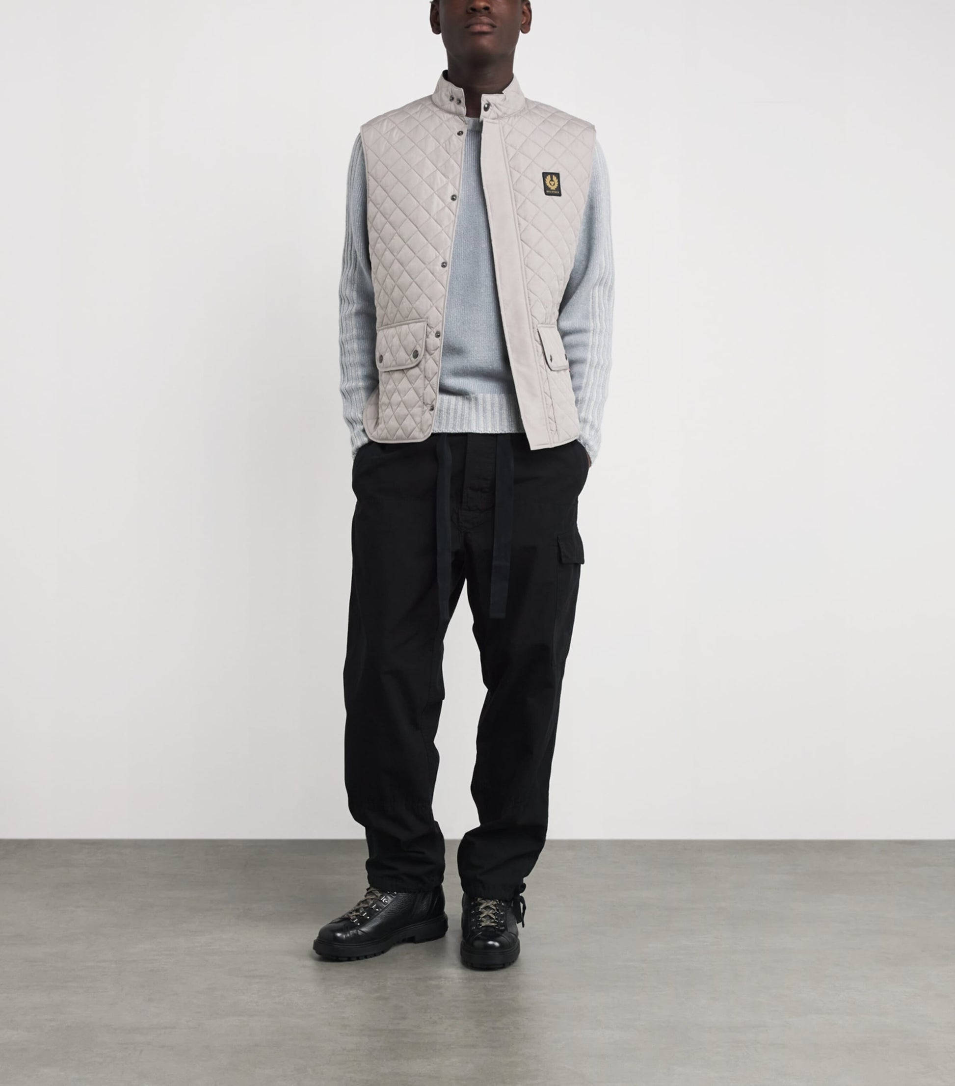 Grey Quilted Icon Gilet