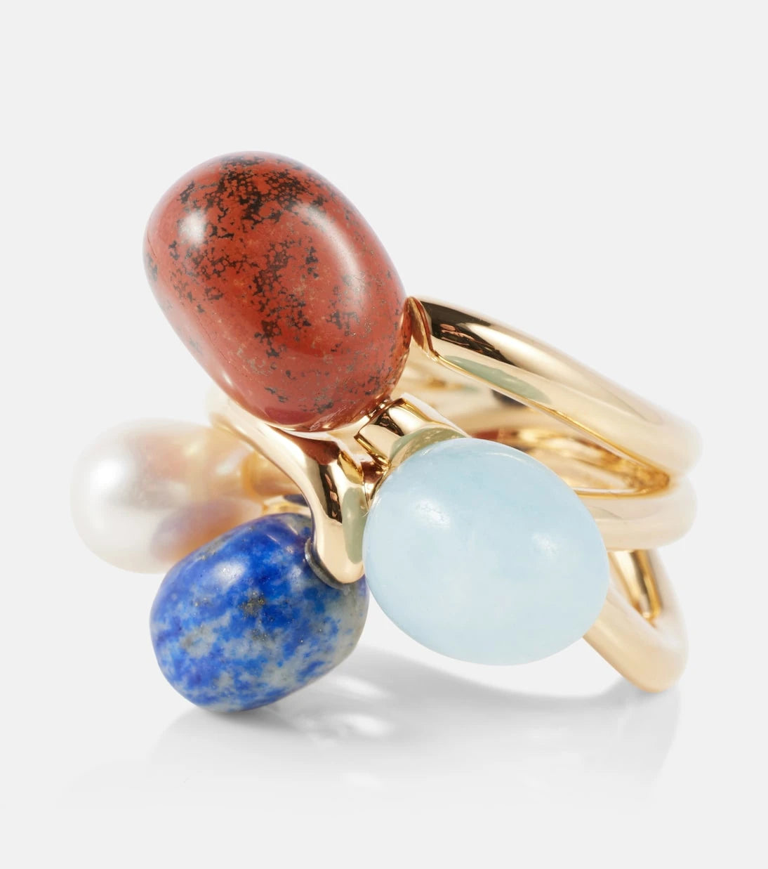 Zimmermann - Mellow gold-plated ring with gemstones