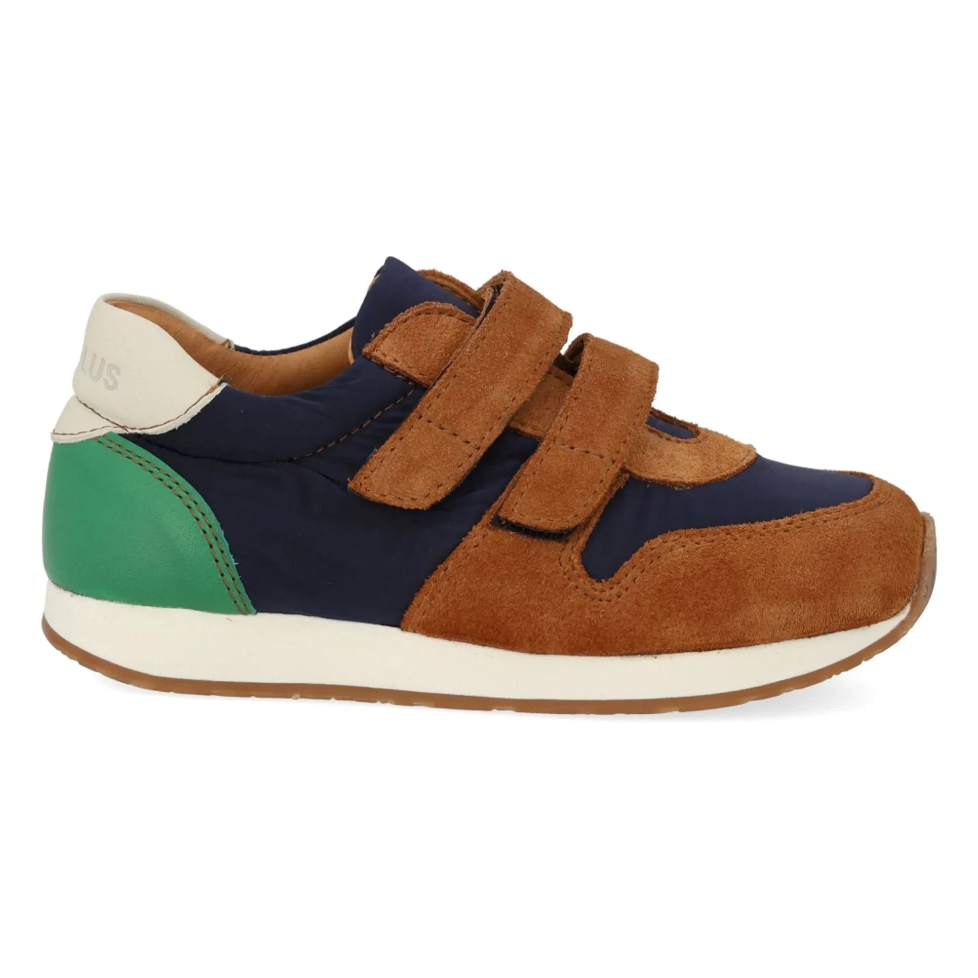 Angulus - Double Scratch Color Block Suede Sneakers | Camel