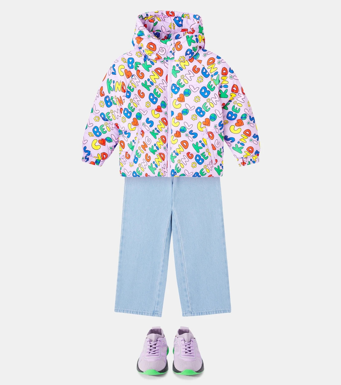 Stella McCartney Kids - جاكيت منفوخ مطبوع
