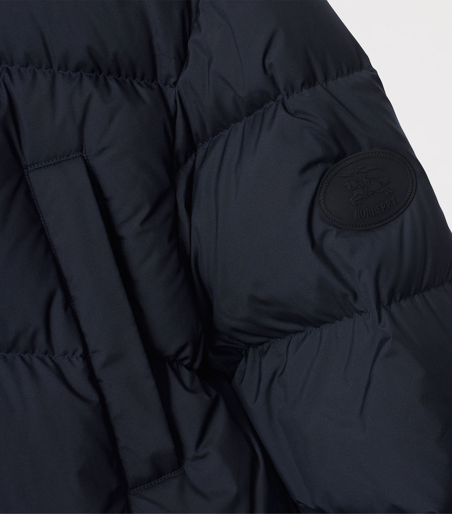 Burberry Navy Hooded Down Puffer Jacket