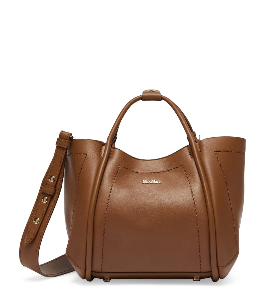 Extra-Small Leather Marine Top-Handle Bag