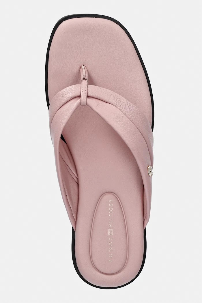 Tommy Hilfiger Kadın Deri Parmak Arası Terlik ELEVATED TOE POST LTH SANDAL