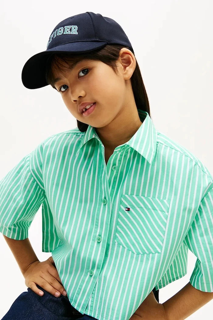 Tommy Hilfiger Шапка с козирка за деца от памук