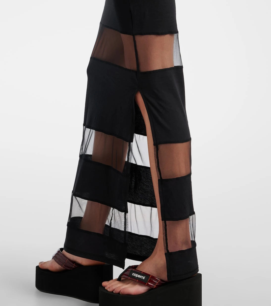 Coperni - Striped shee-paneled maxi dress