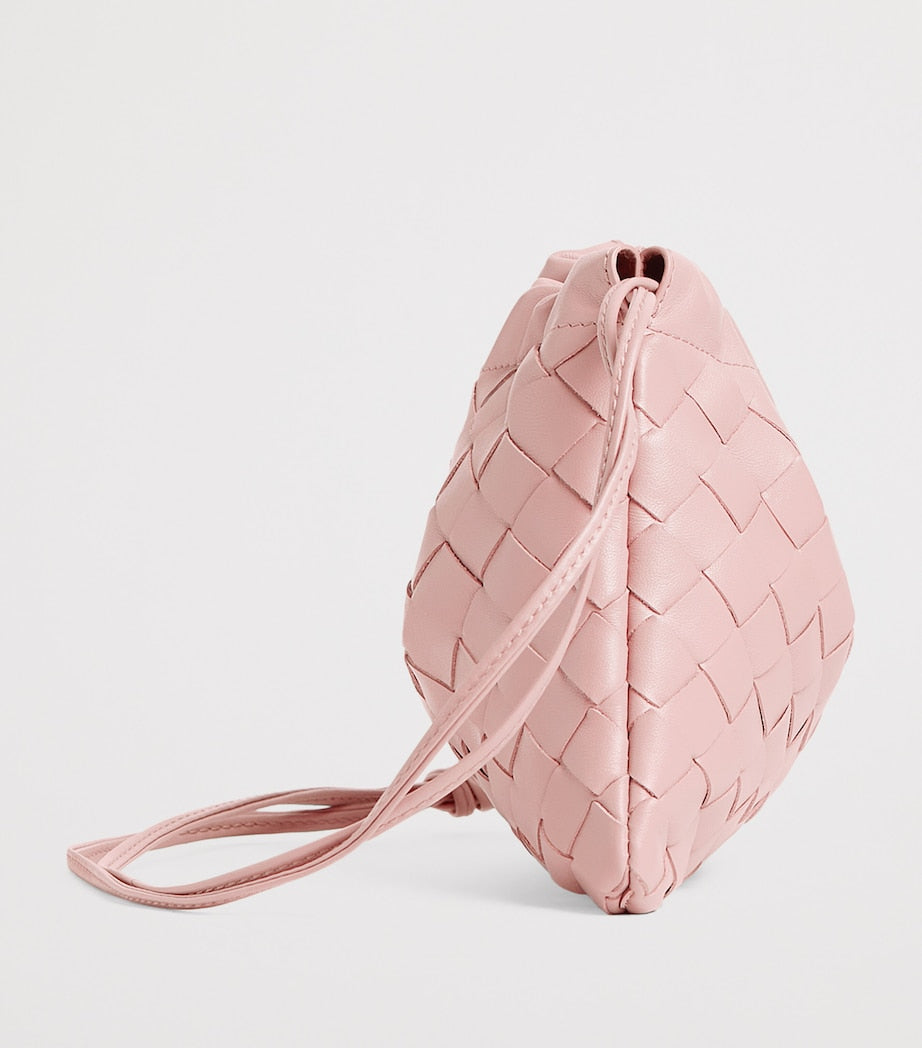 Pink Small Leather Dustbag Clutch Bag