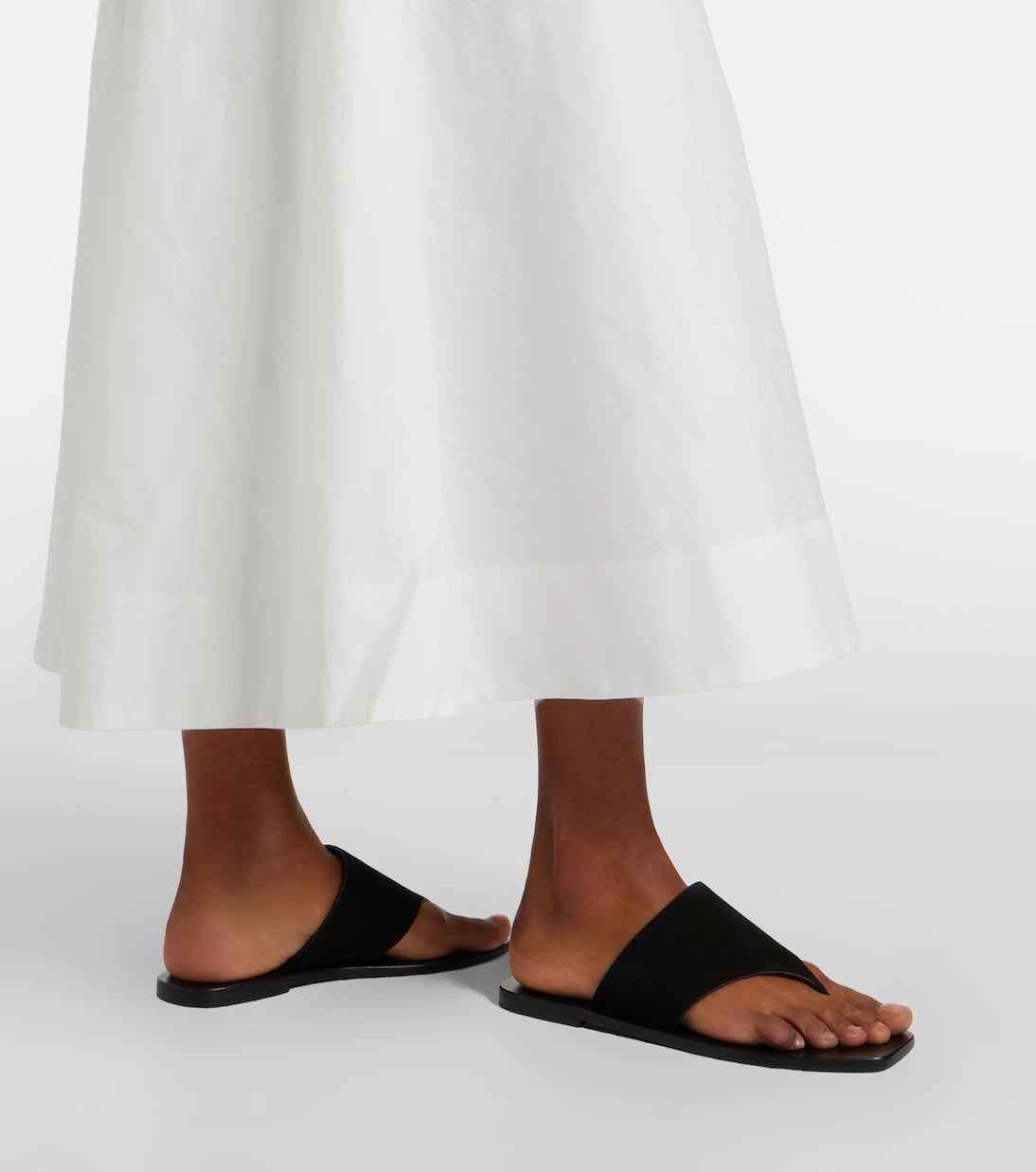 Róhe - Halterneck cotton-blend poplin midi dress