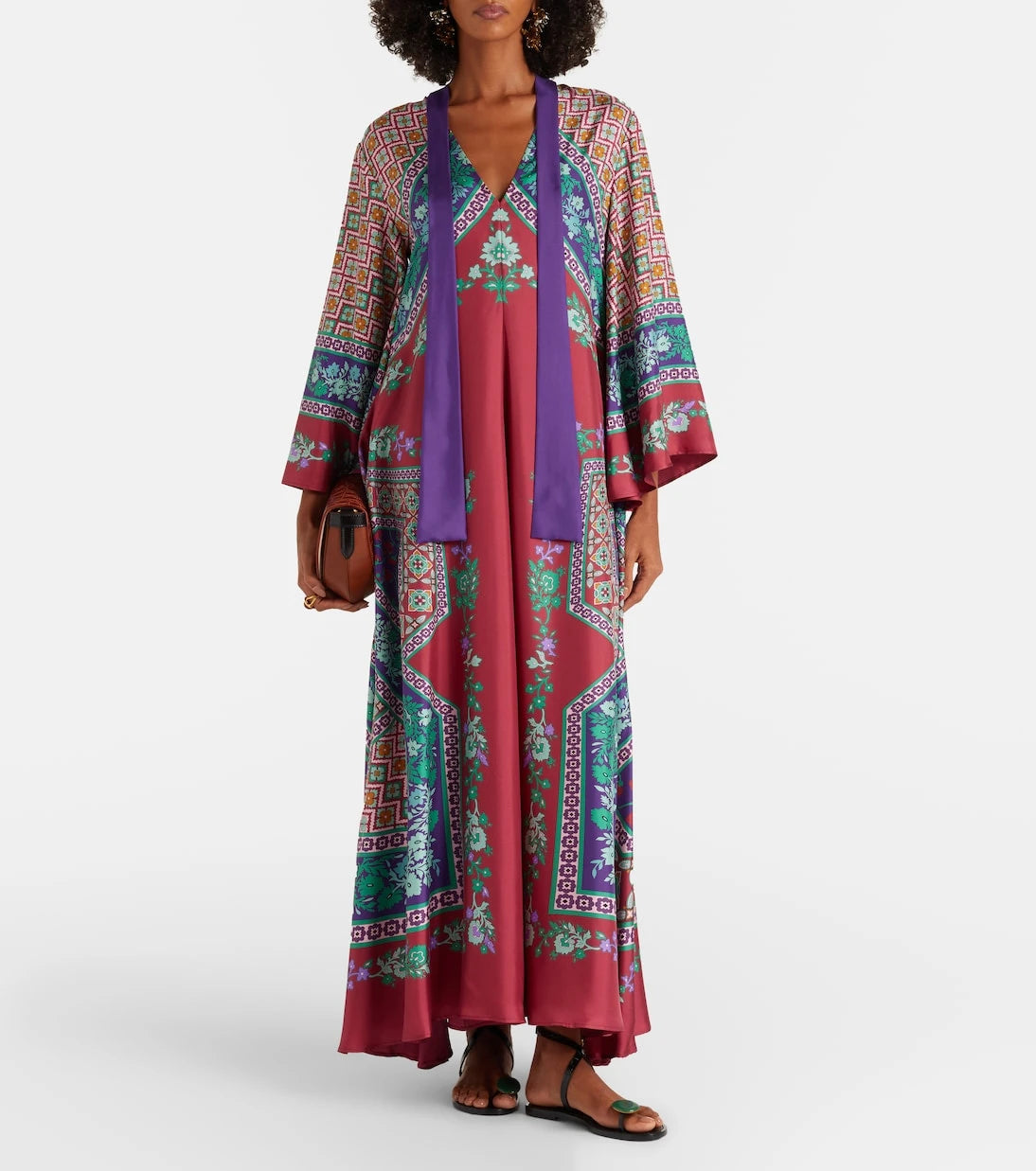 La DoubleJ - Magnifico printed silk maxi dress