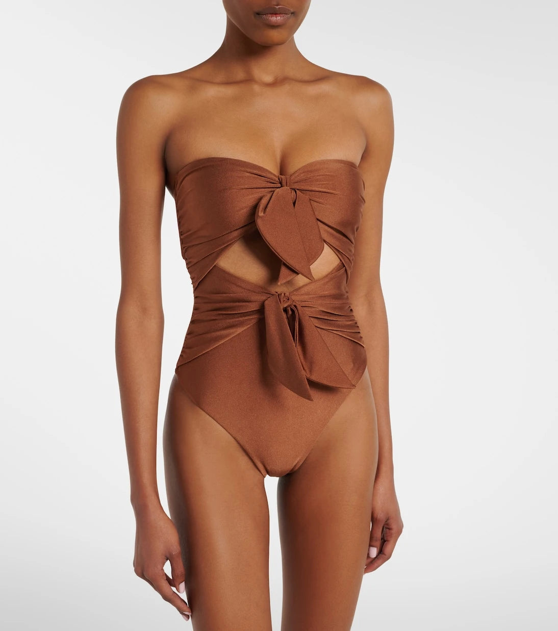 Zimmermann - Bow-detail cutout swimsuit