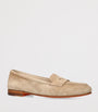 Santoni Beige Suede Carla Loafers