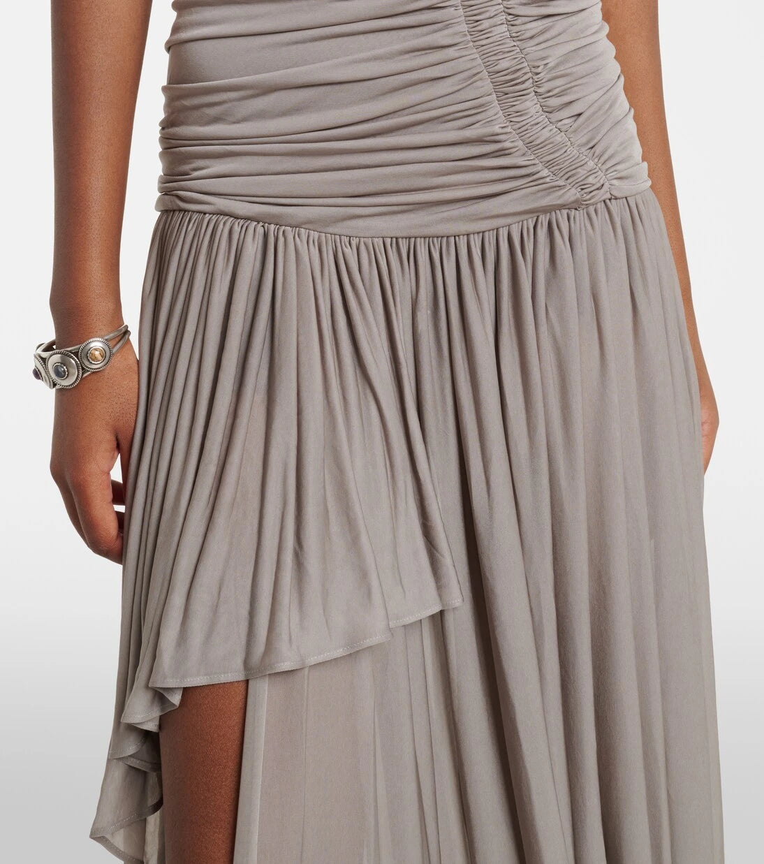 Christopher Esber - Ruched asymmetric midi dress