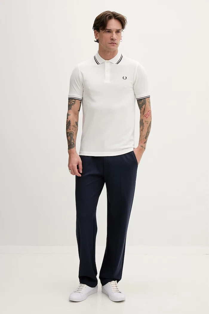 Памучна тениска с яка Fred Perry Twin Tipped Shirt