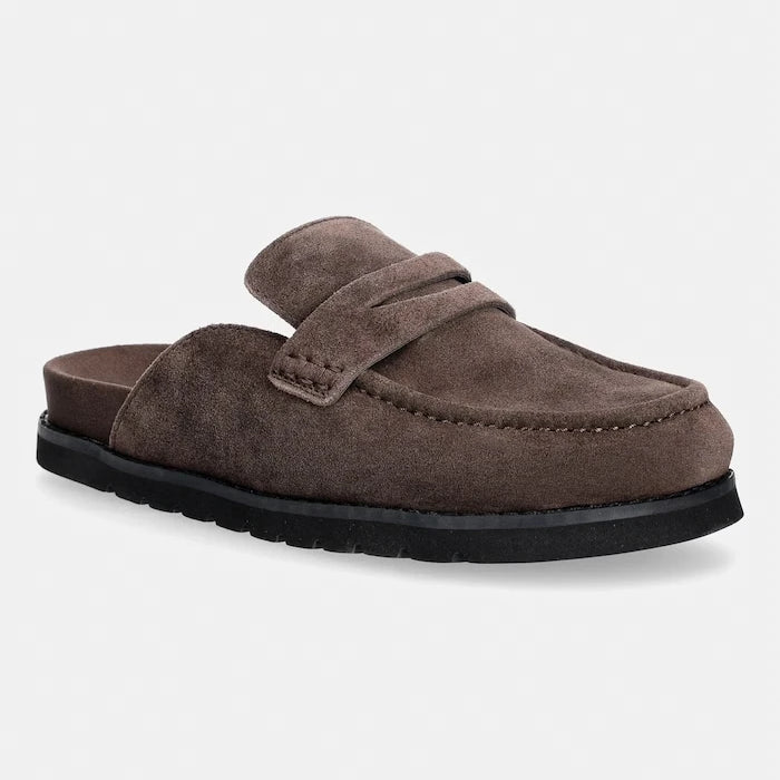 Dune London чехли дамски от велур GOLDENS