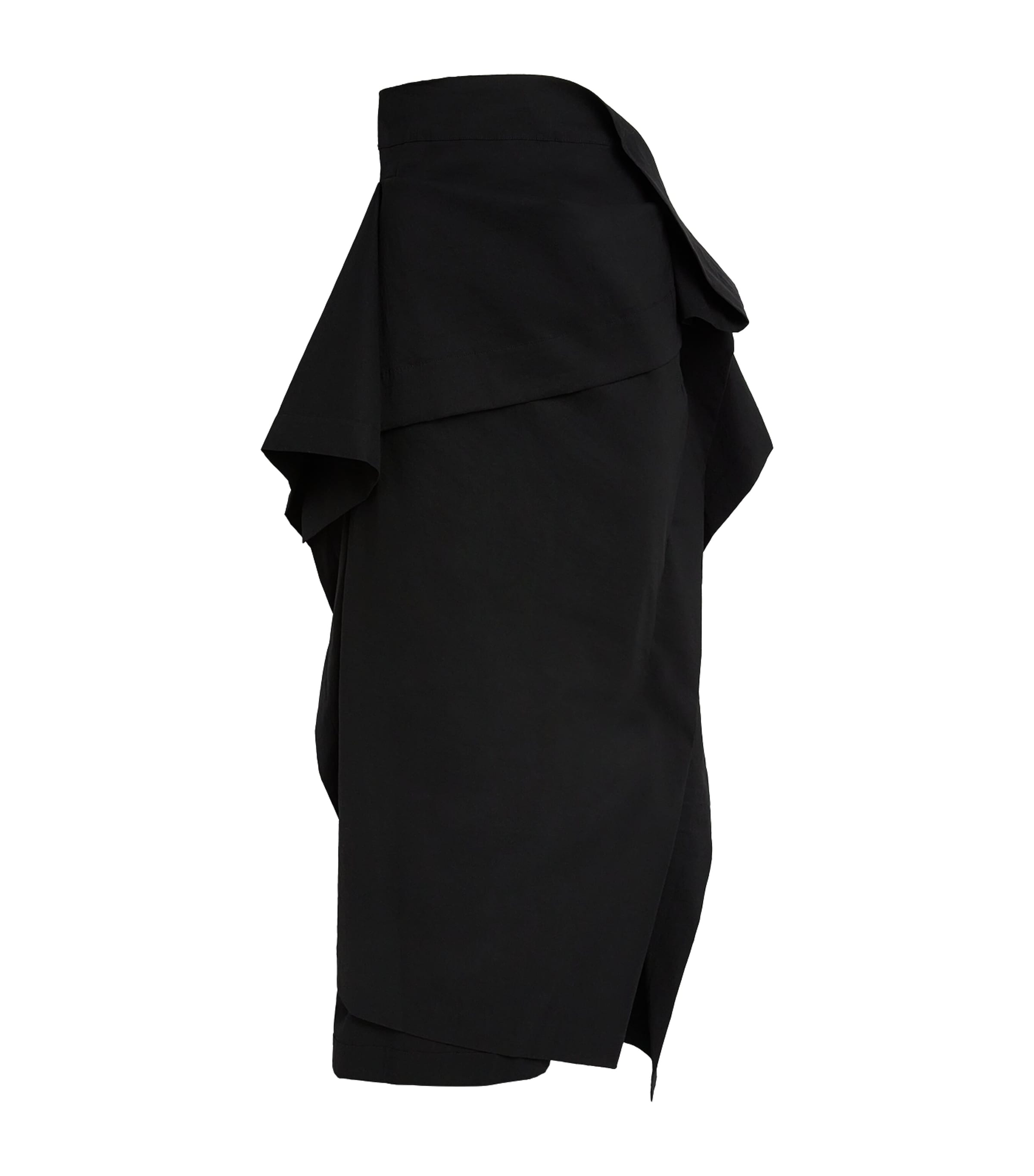 Collapsing Sculpture Maxi Skirt BLACK