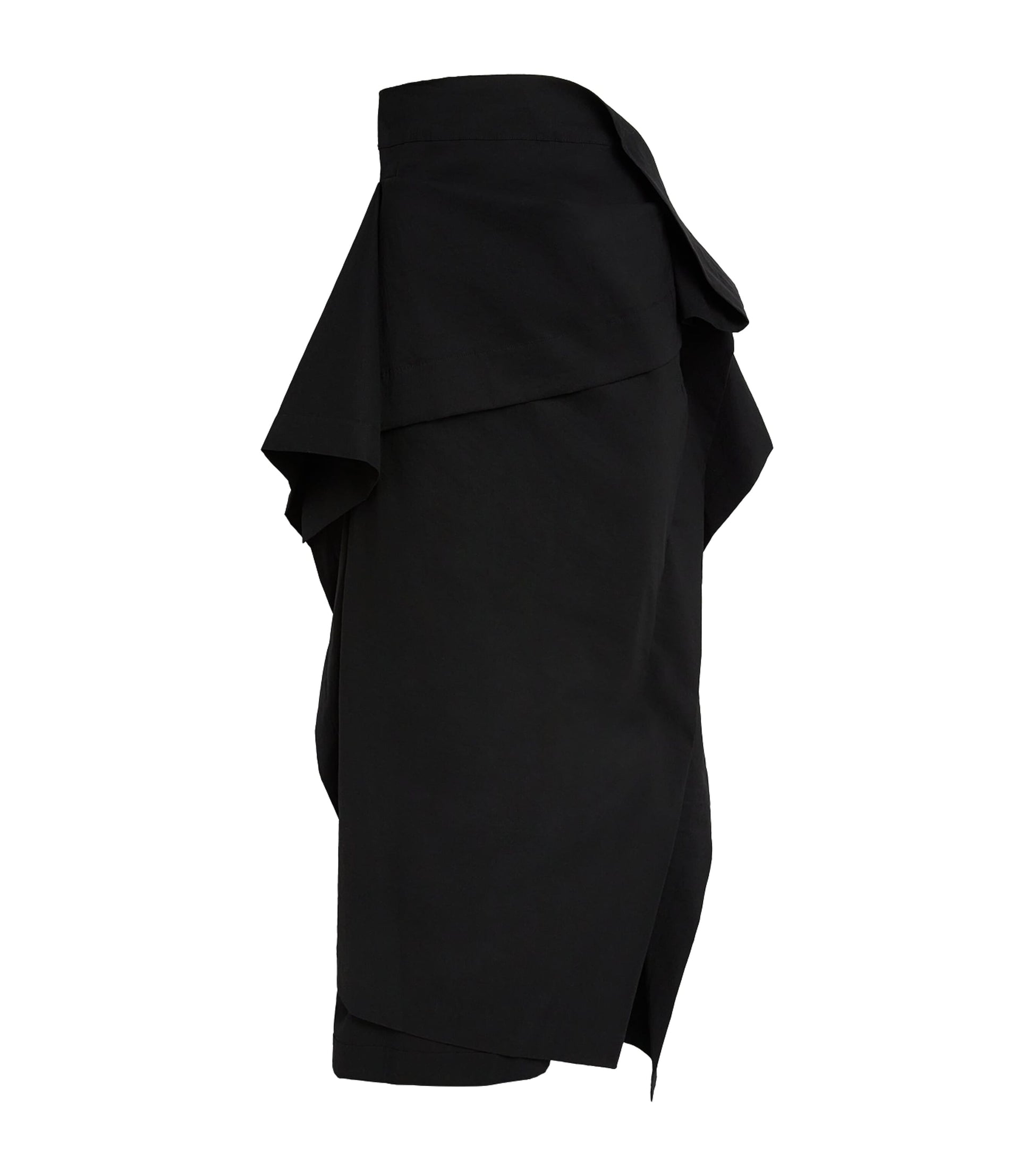 Collapsing Sculpture Maxi Skirt BLACK