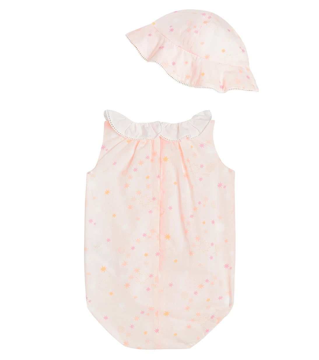 Chloé Kids - Baby cotton playsuit and sunhat set