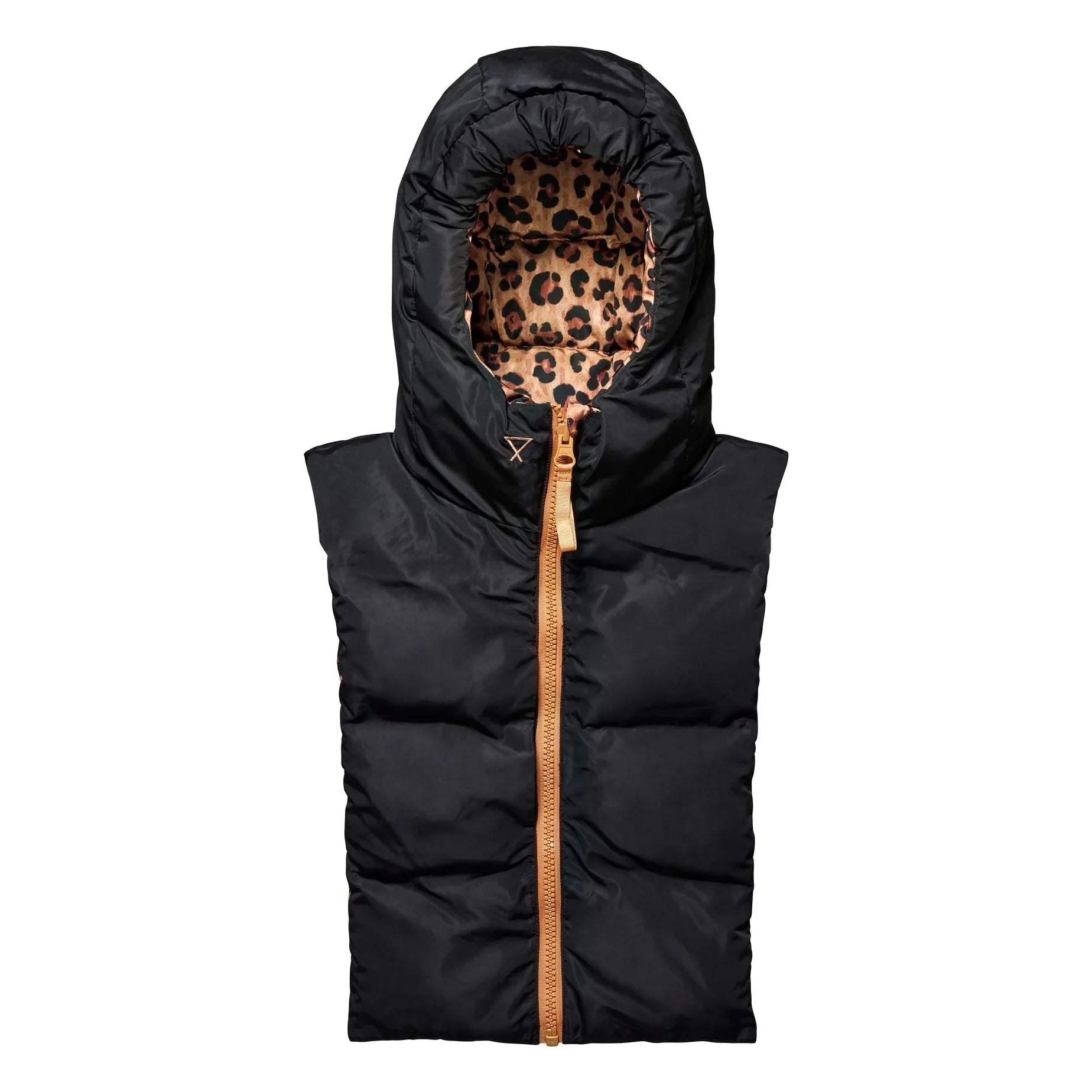 Fudoon - Leopard Reversible Doudoune Hoodie | Camel