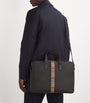 Leather Signature Stripe Briefcase