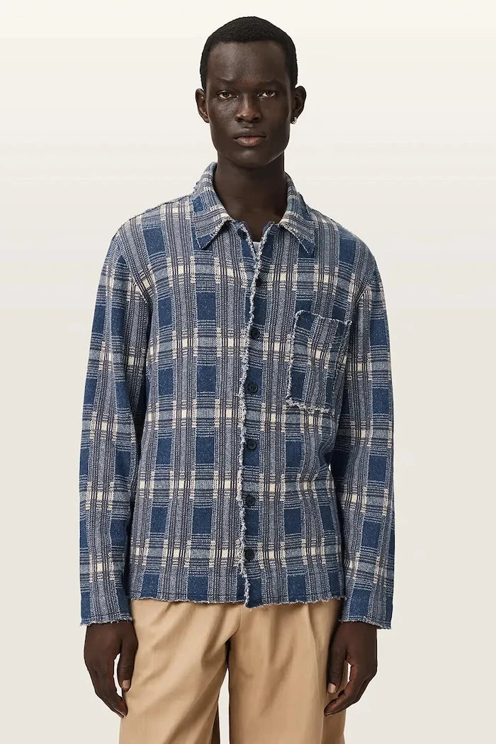 AllSaints жилетка мъжка с лен SOLMAR