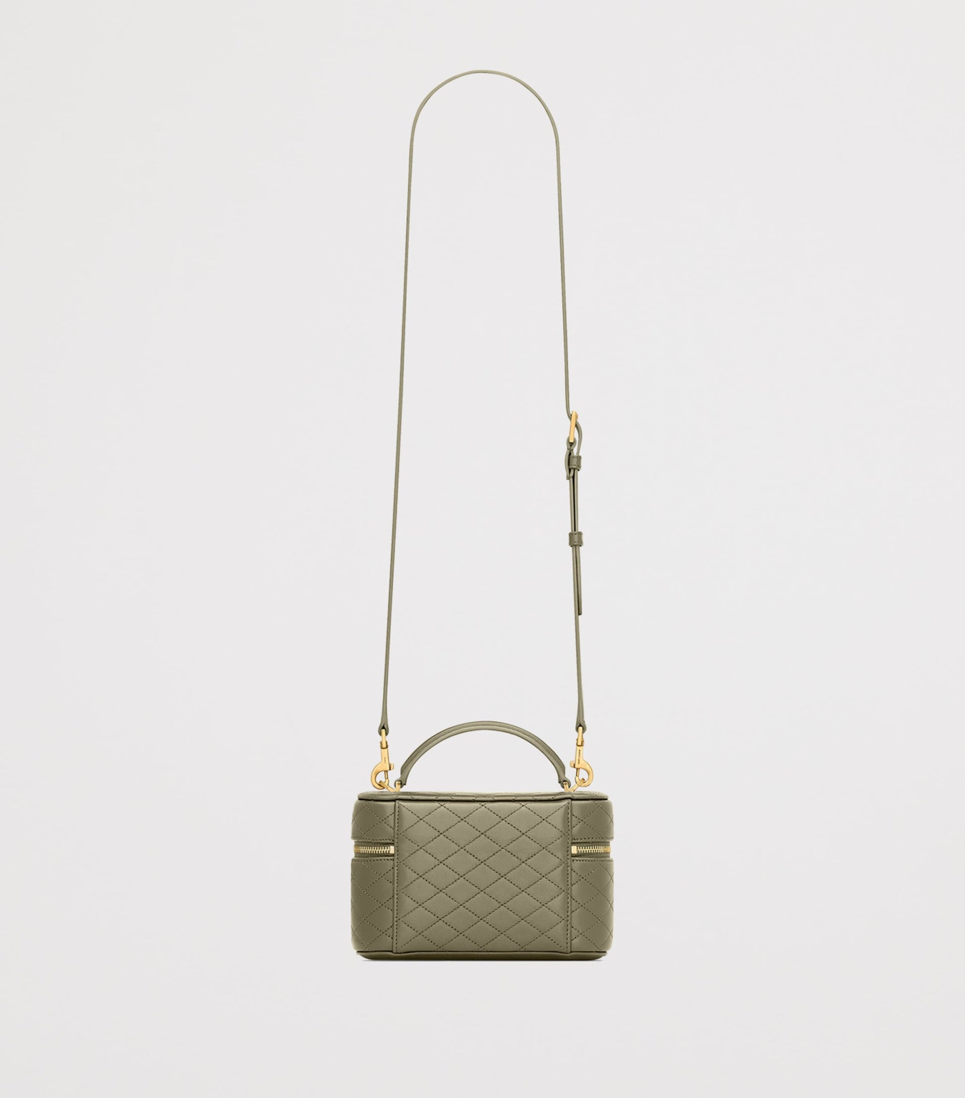 Saint Laurent Green Mini Leather Gaby Vanity Bag