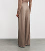 Stretch-Cashmere Wide-Leg Trousers TURTLEDOVE