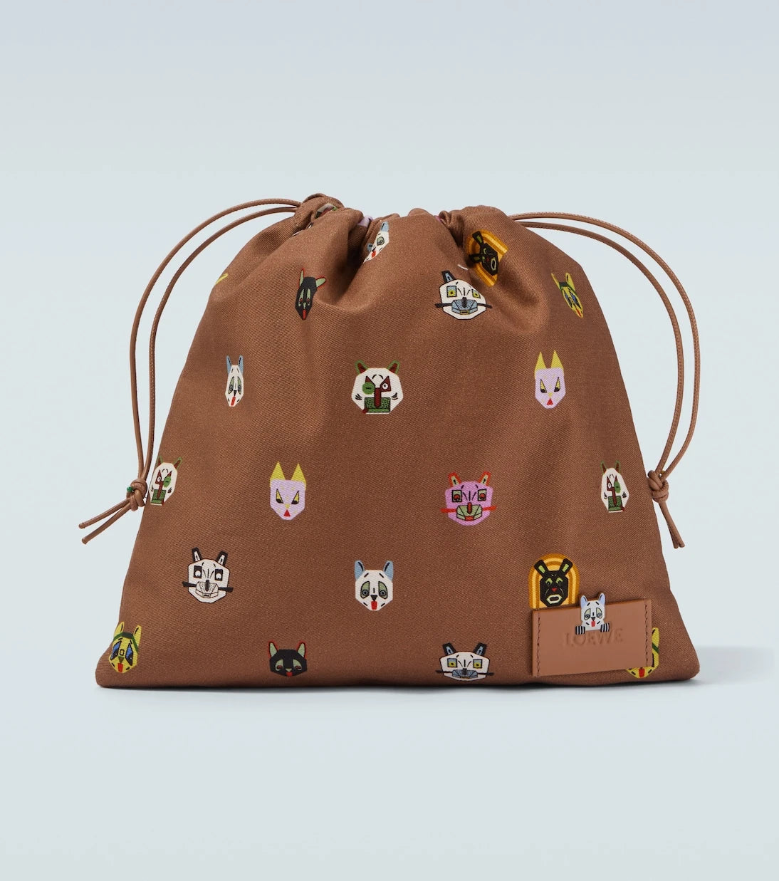Loewe - x Louis Wain Cats leather-trimmed pouch