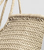 Ivory Large Leather Woven Nantucket Tote Bag