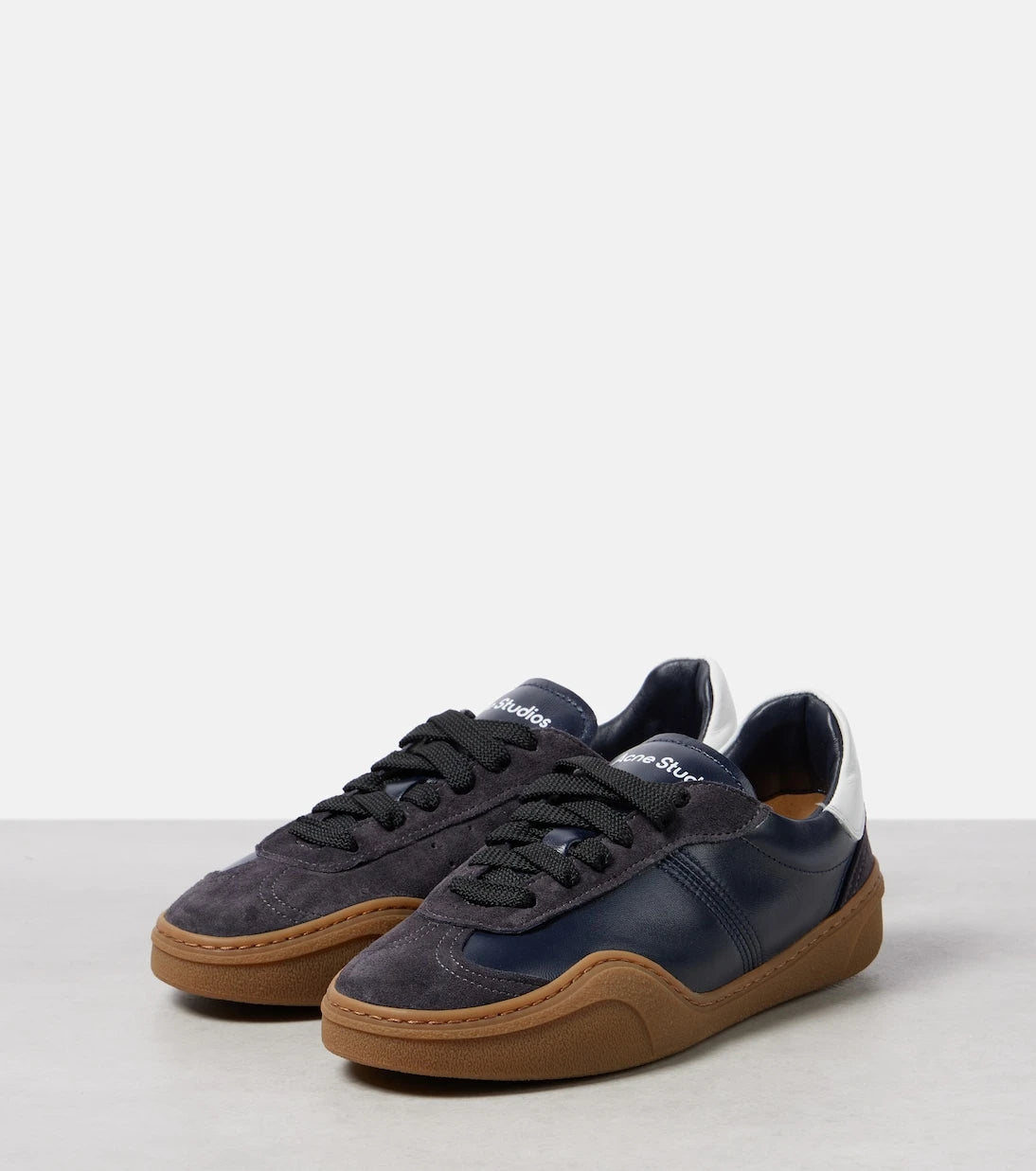 Acne Studios - Logo suede-trimmed sneakers