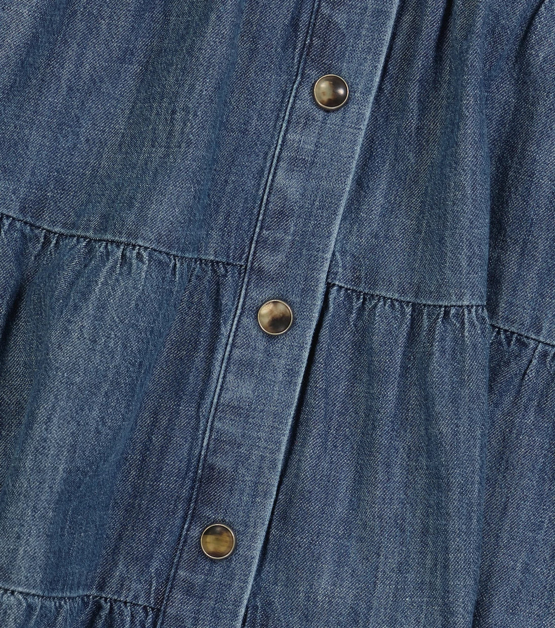 Brunello Cucinelli Kids - بلوزة دينم متعددة الطبقات