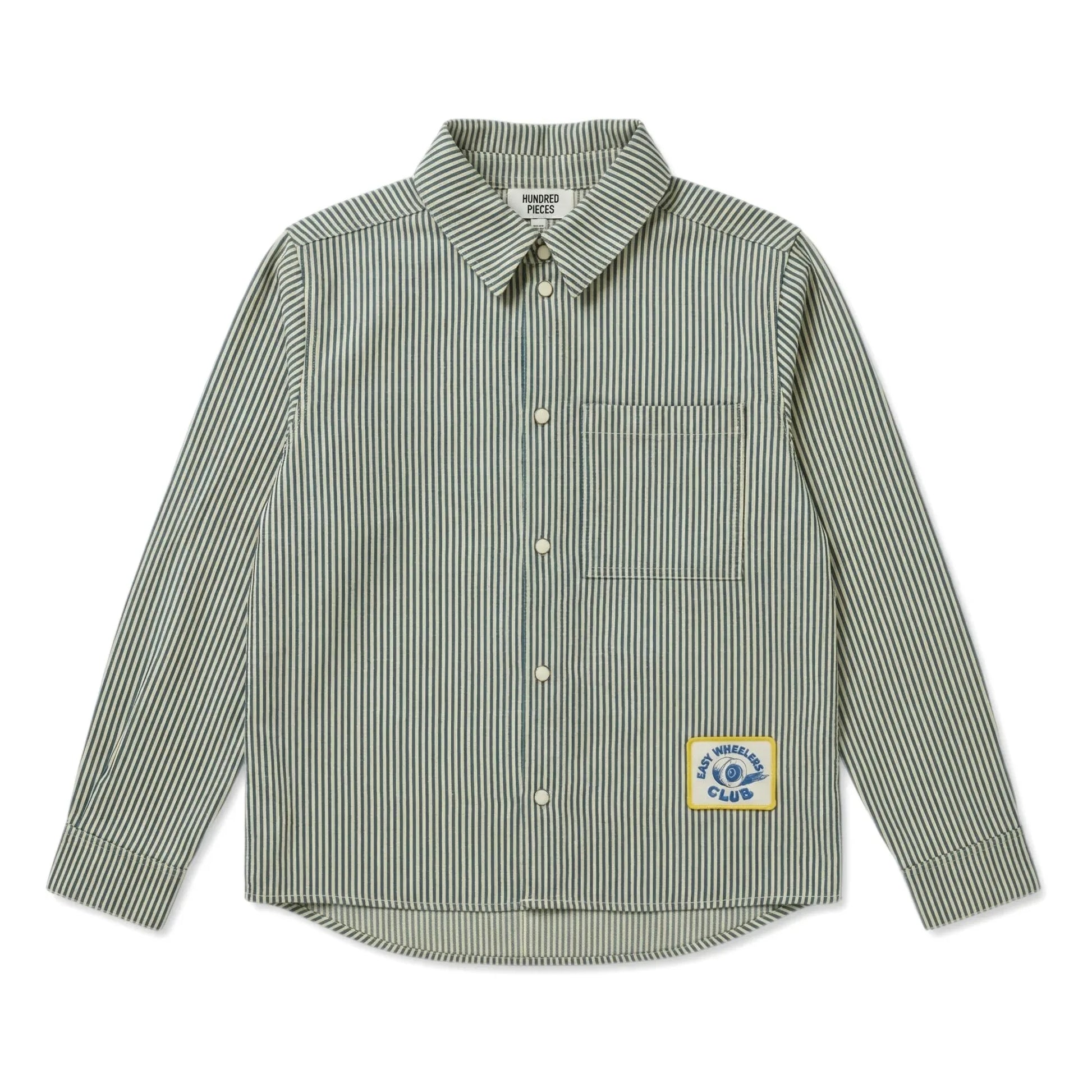 Hundred Pieces - Enzo Striped Shirt | Dark green