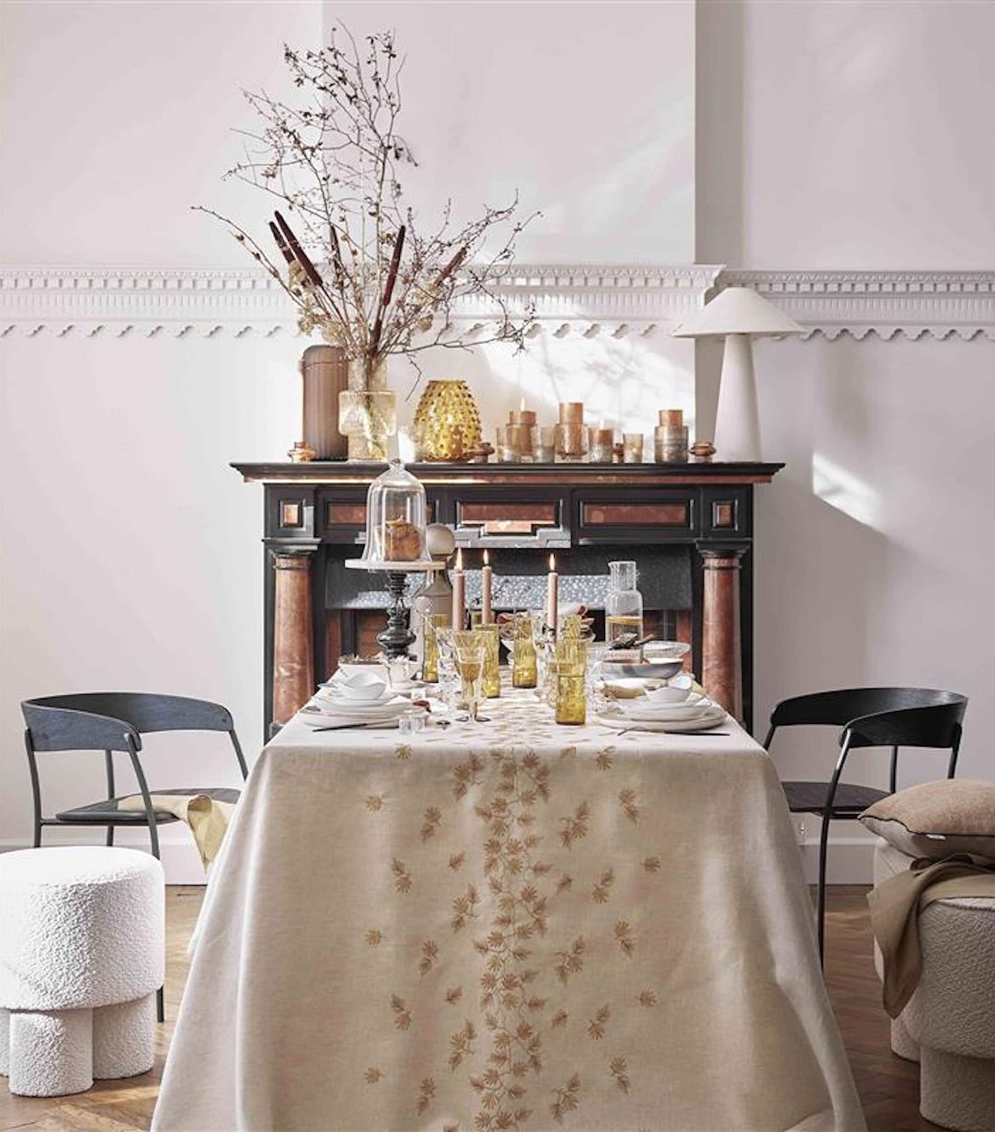 Linen Ramage Tablecloth (170cm x 320cm)