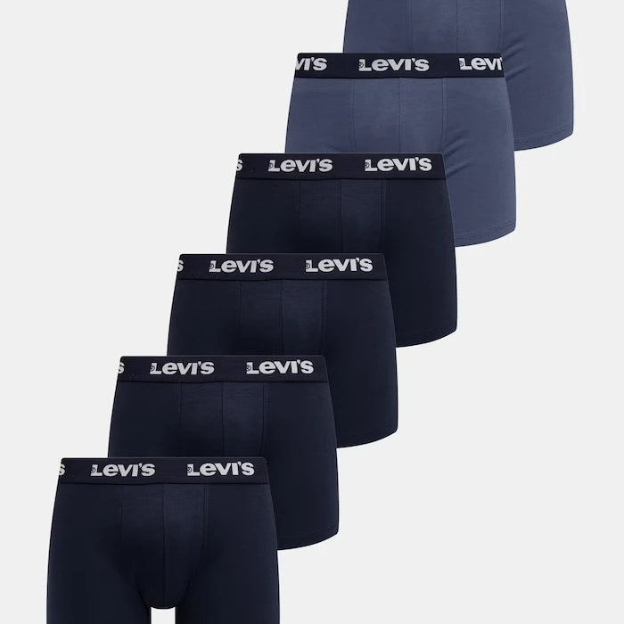 Levi's pamuk ve elastanlı dar kesim erkek boxer 6'lı