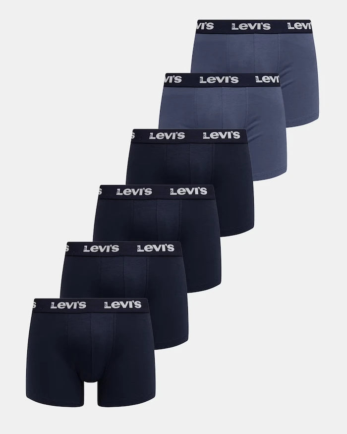 Levi's pamuk ve elastanlı dar kesim erkek boxer 6'lı