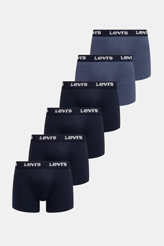 Levi's pamuk ve elastanlı dar kesim erkek boxer 6'lı