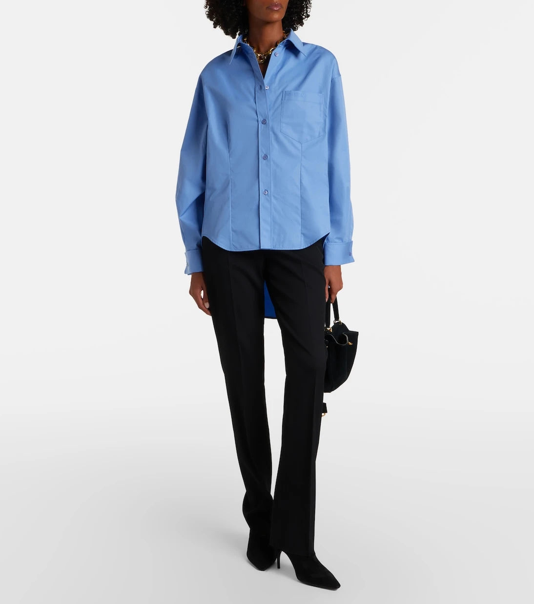 Balenciaga - Asymmetric cotton poplin shirt