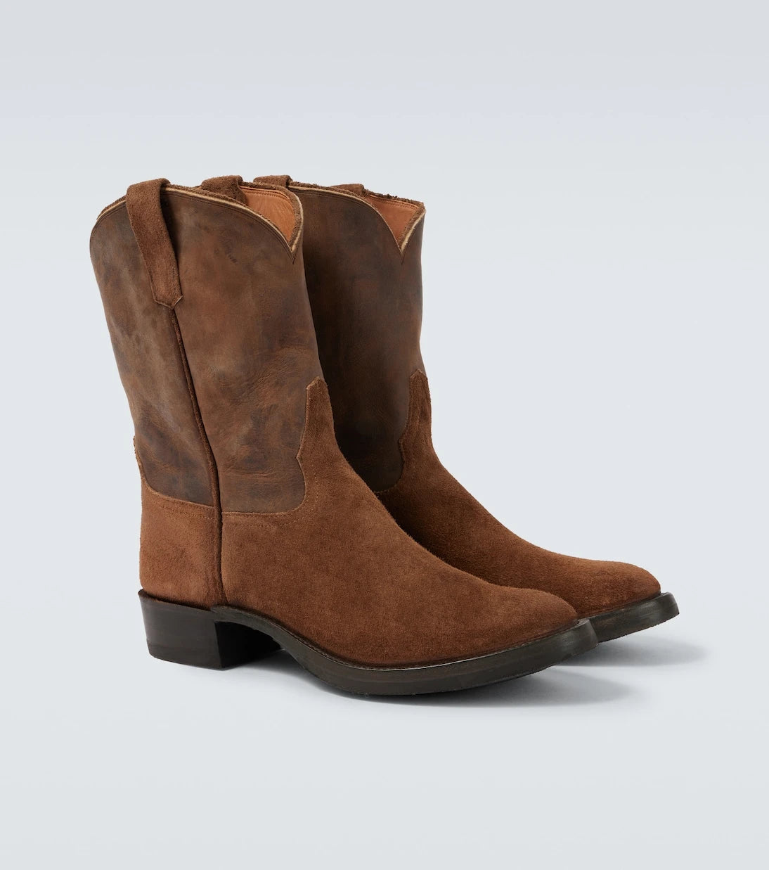 RRL - Suede and leather cowboy boots