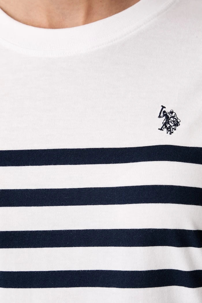 U.S. Polo Assn. Kadın Pamuklu Uzun Kollu Bluz Stripe LS