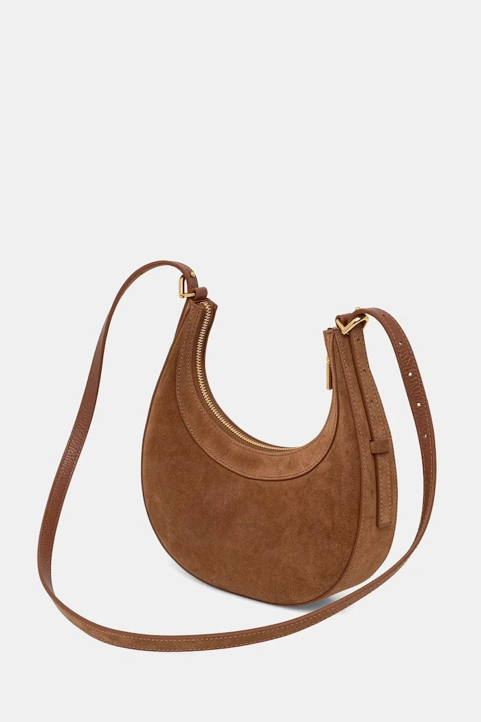Coccinelle kadın süet crossbody çanta