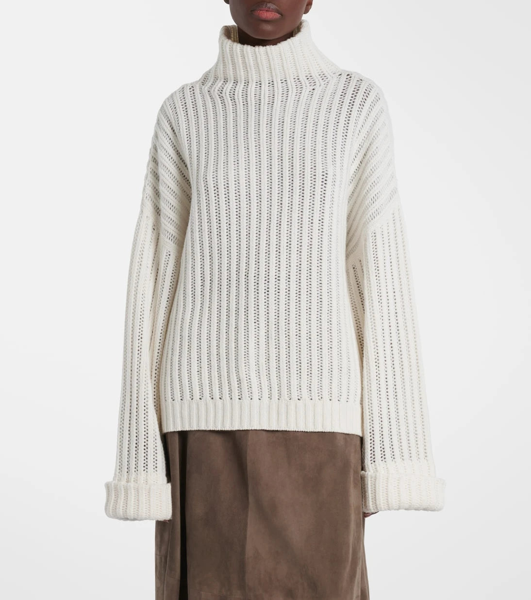 Brunello Cucinelli - Ribbed-knit cashmere turtleneck sweater