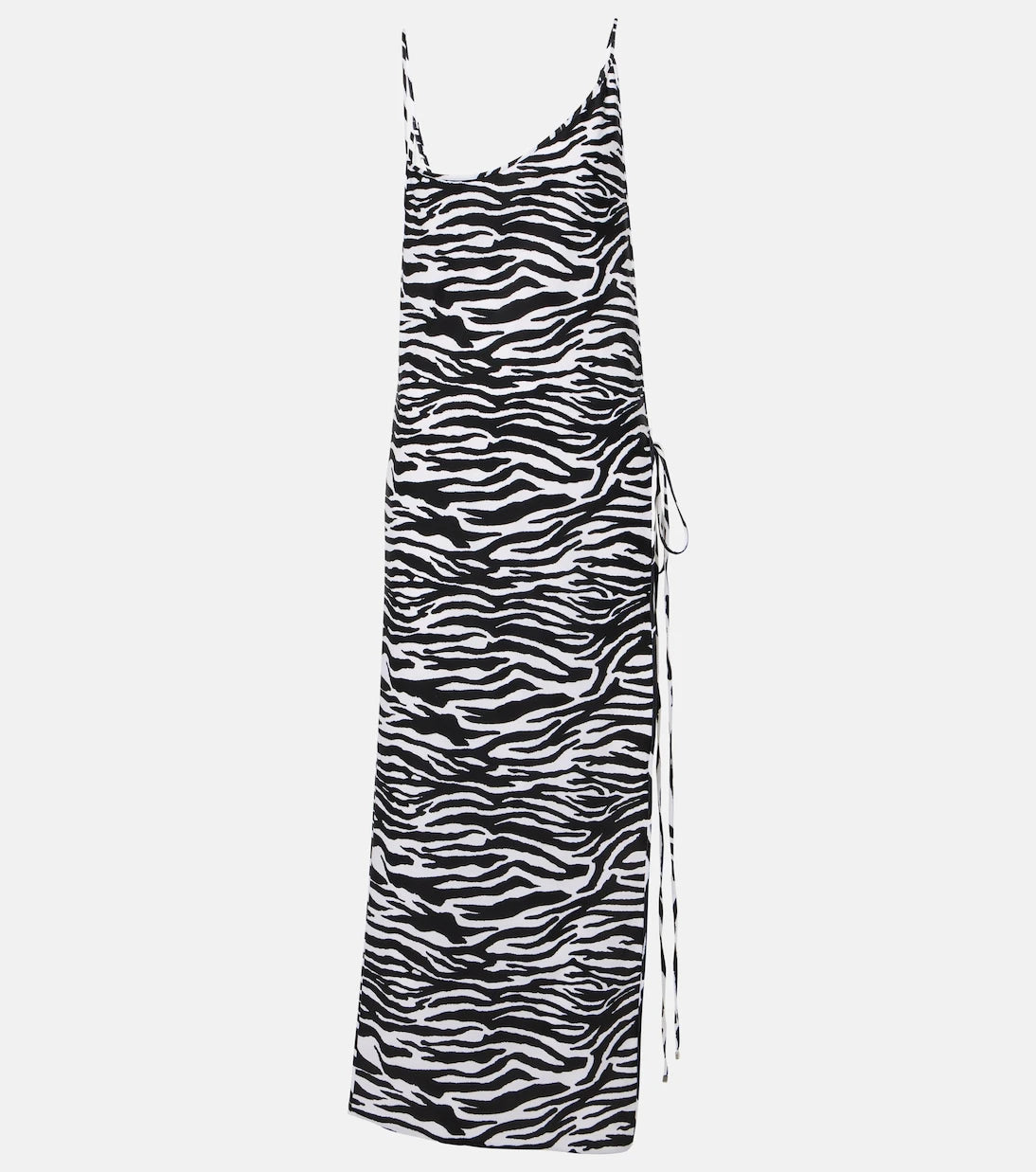 The Attico - Zebra-print side-slit midi dress