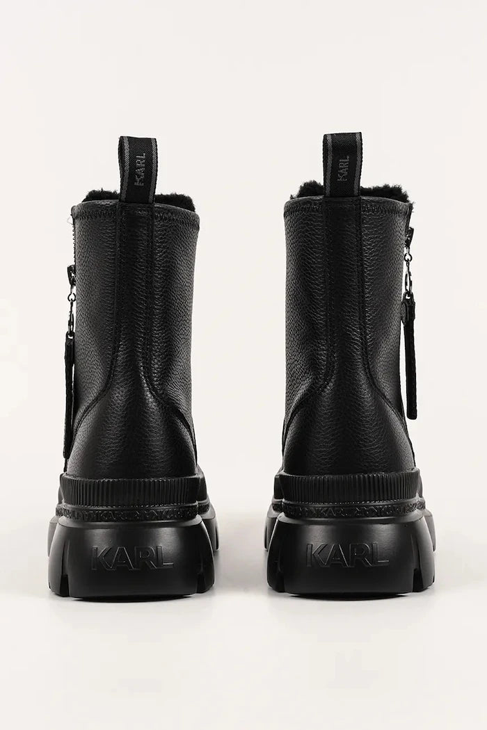 Karl Lagerfeld боти дамски от кожа Trekka Max