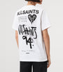 AllSaints White Organic Cotton Poster Graphic T-Shirt