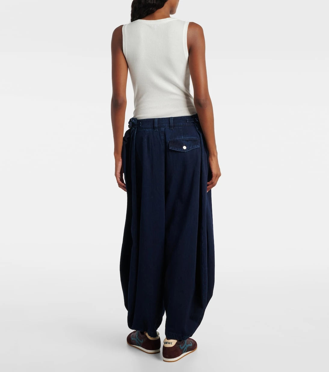 Loewe - Draped wide-leg jeans