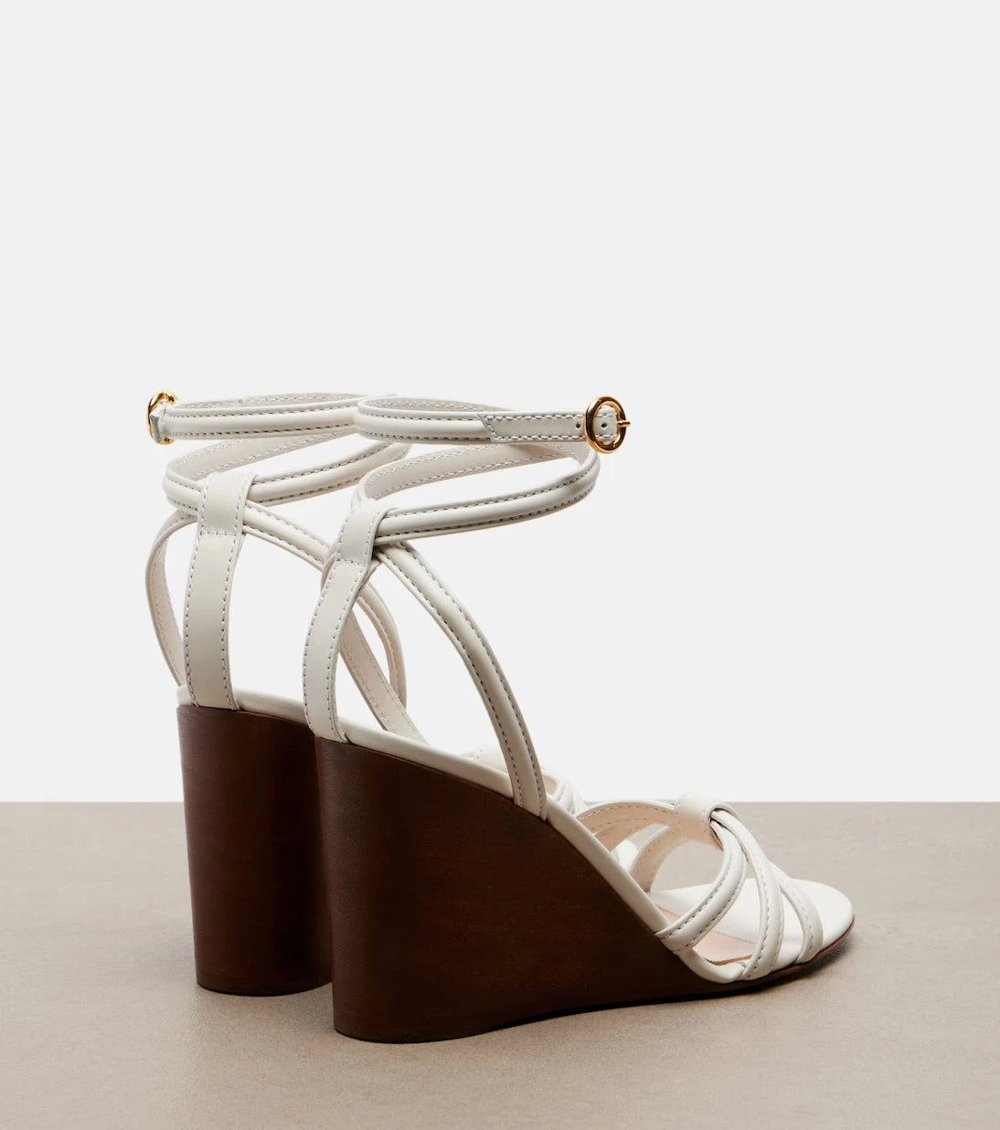 Gianvito Rossi - Deri dolgu topuklu sandalet