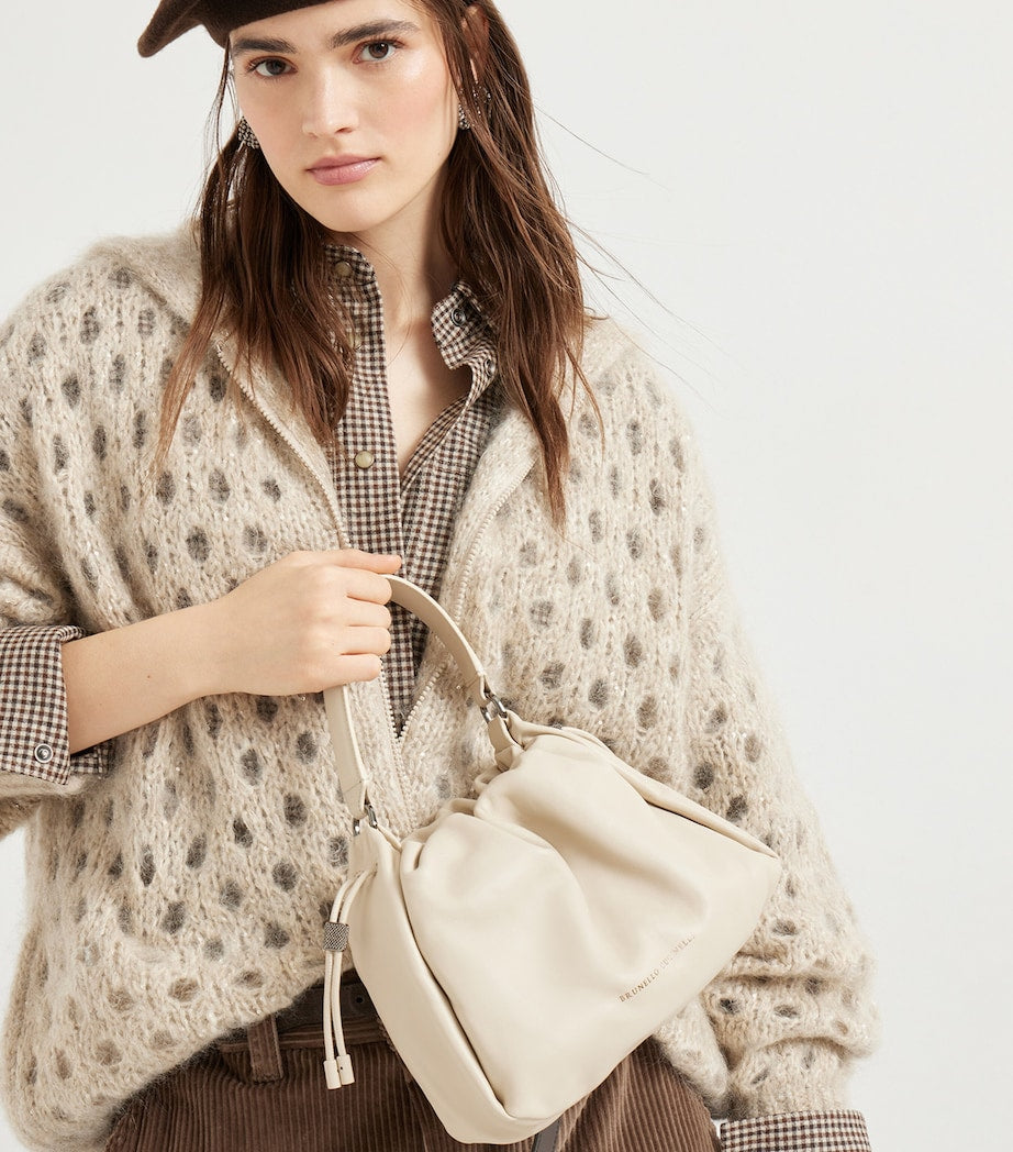 Small Leather Mellow Bucket Bag