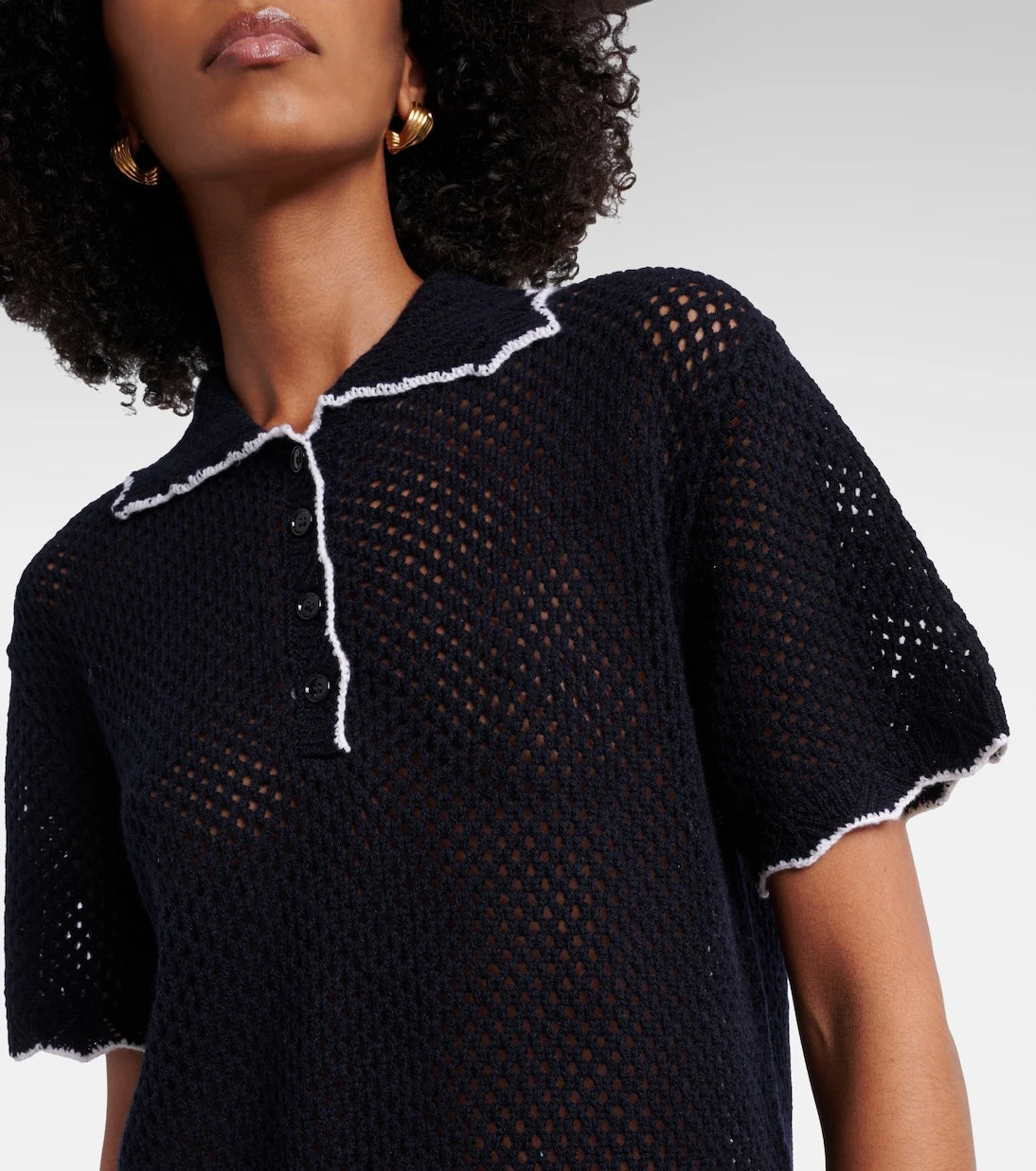Jardin des Orangers - Wool and cashmere polo sweater